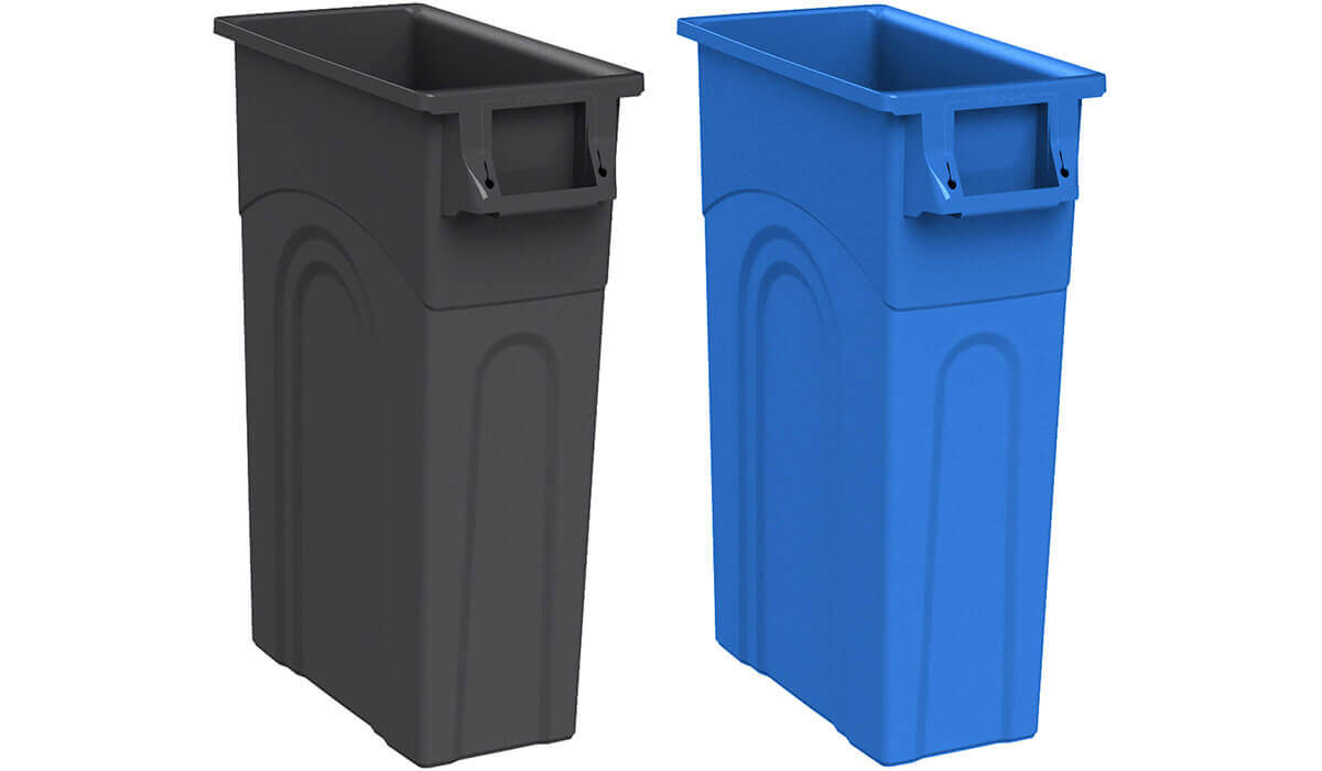 Dual Action Swing Top Trash Can