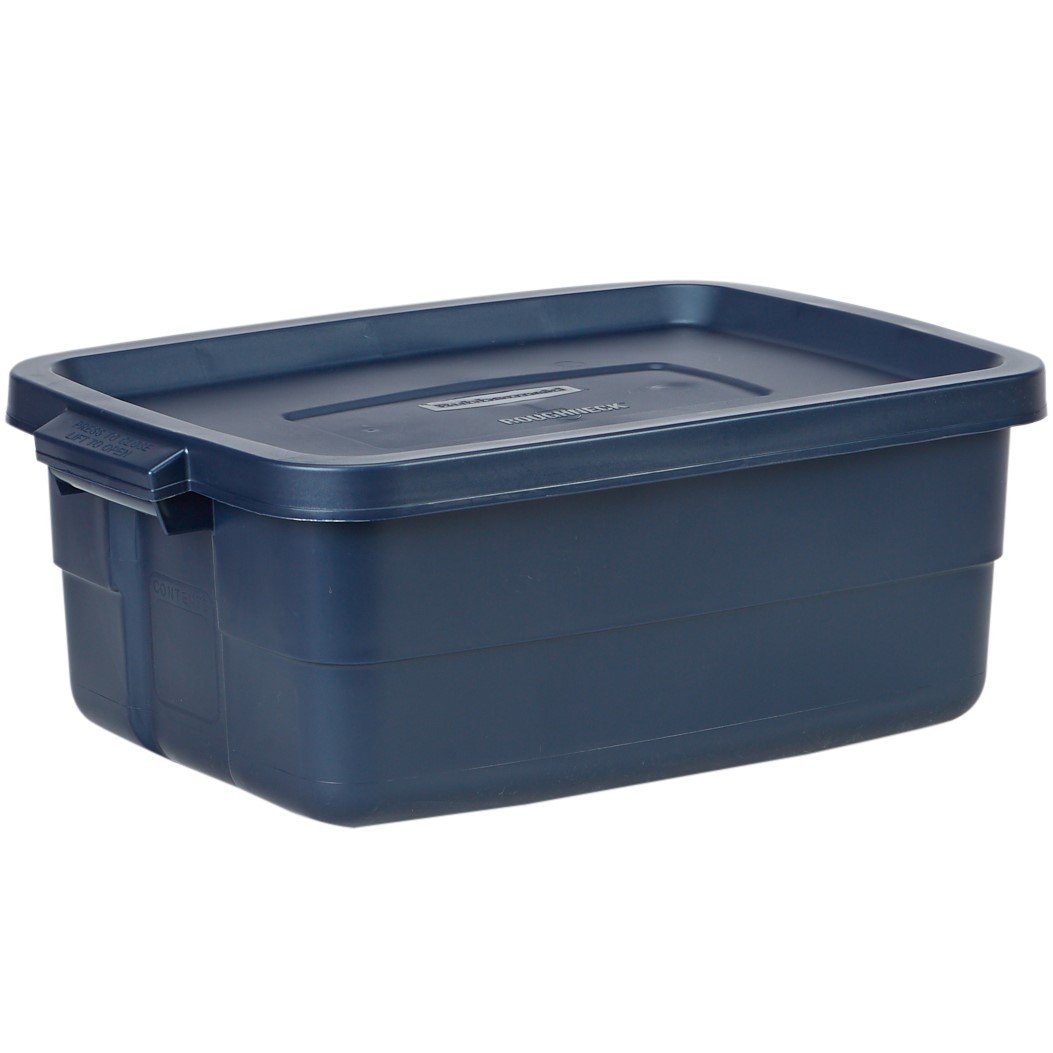 8 Pack Rubbermaid Boxs Organize Storage Totes 10 Gal Rugged
