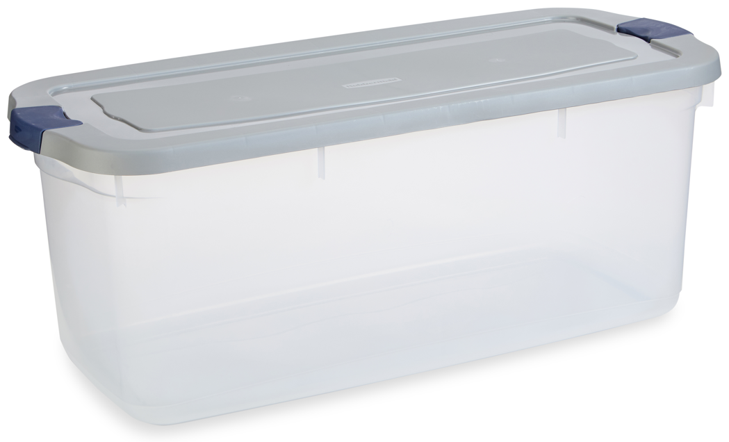United Solutions SB0164-3Pack 19 in Heavy Duty Molded Plastic Storage Bins, Gray